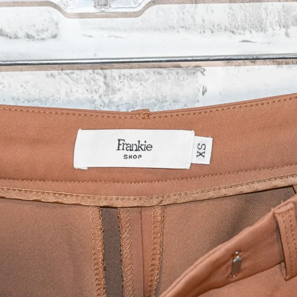 Frankie Shop Women's Isla Tailored Trouser Pants in brown size XS